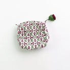 Fleur de Lis Antique Jade Green Small Cosmetic Bag