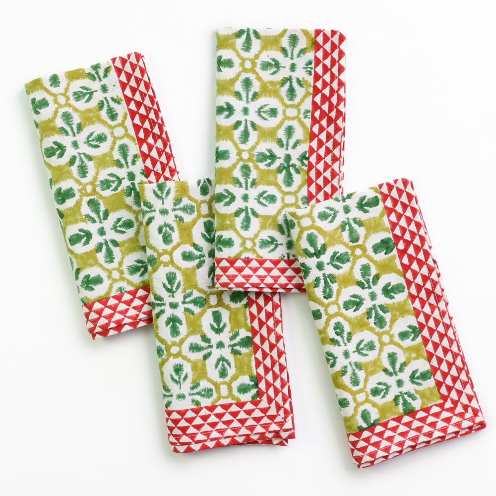 Pomegranate Fleur de Lis Geo Napkin - Thumbnail 2