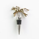 Gold Horse & Jockey Equestrian Wine Bottle Stopper