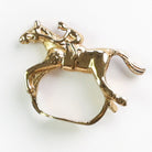 Gold Horse & Jockey Equestrian Napkin Rings