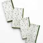 India Hicks Home x Pomegranate Sea Ferns & Domino Hunter Green & White Hand Block Printed Cotton Napkin