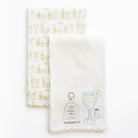 Margarita Yellow & White Kitchen Tea Towels