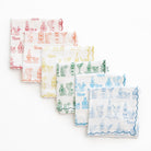 Colorful Mixed Drink Print Linen Cocktail Napkins