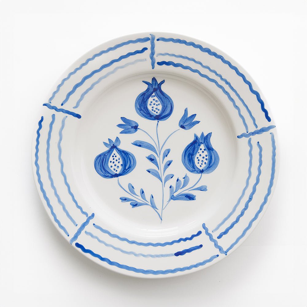 Pomegranate Cobalt Blue Dinner Plates (set of 2)