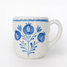 Pomegranate Hand Painted Blue Floral Ceramic Mug