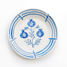 Pomegranate Trio Sketch Cobalt Blue Hand Painted Ceramic Salad Plate