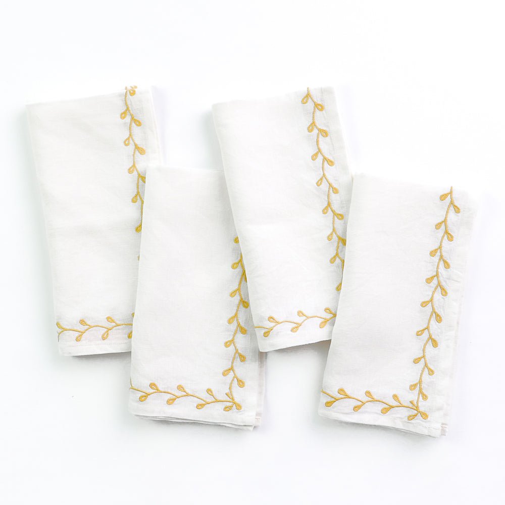 Linen Ssria Needl573Napkib Set,tLinen3Napkib with Embroidery Set of 4, 6, 8,910,912,aHandmade Clothing online