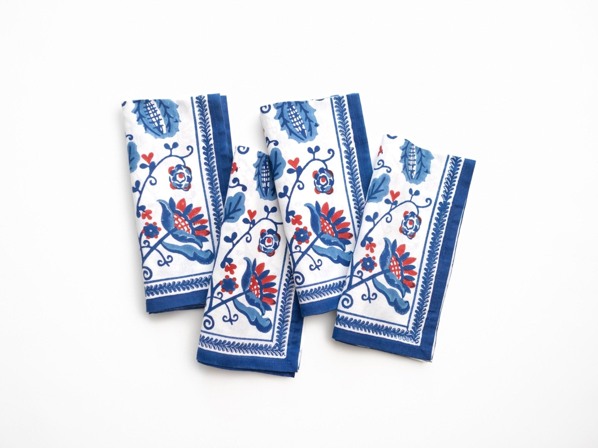 Con Con Red & Blue Napkins | Set of 4 - Pomegranate