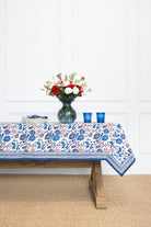 Con Con Red & Blue Tablecloth - Pomegranate