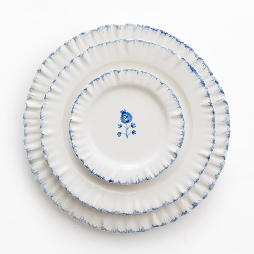 Ruffled Cobalt Blue Dinner Plate | Set of 2 – Pomegranate Inc