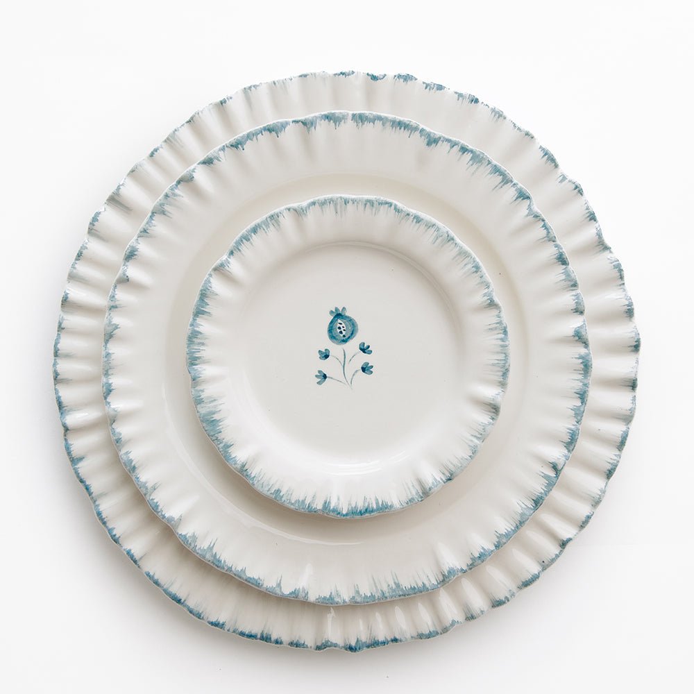 Ruffled Teal Dinner Plate | Set of 2 – Pomegranate