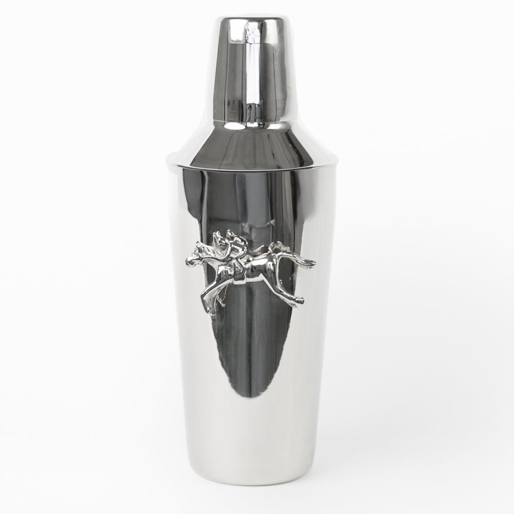 Silver Horse & Jockey Equestrian Cocktail Shaker