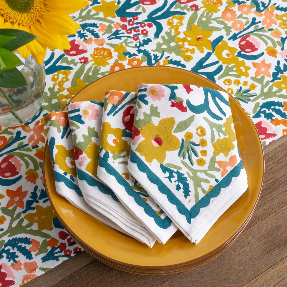 Teal Garden Napkin | Set of 4