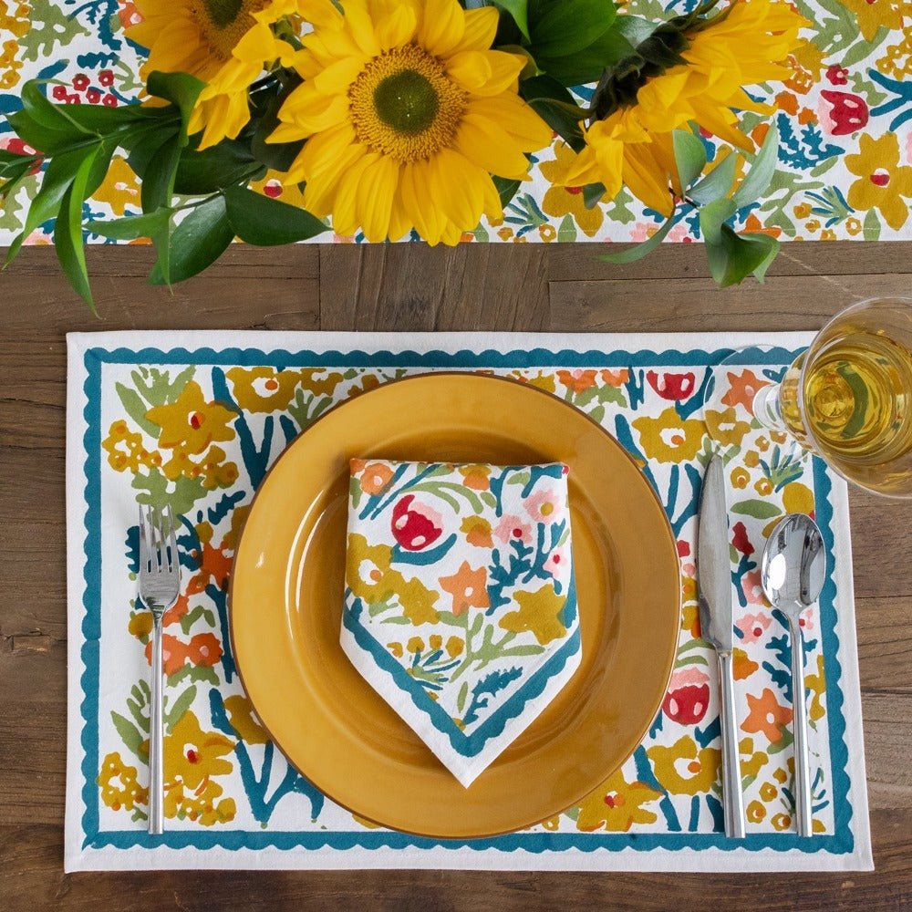 Teal Garden Placemat | Set of 4 – Pomegranate