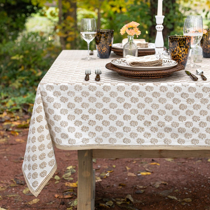 Anika Beige Tablecloth — 55x55