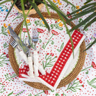 Botanical Garden Gingham Napkin | Set of 4 - Pomegranate