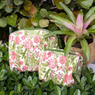 Bouquet Pink & Green Large Cosmetic Bag - Pomegranate