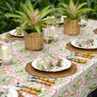 Bouquet Pink & Green Tablecloth - Pomegranate