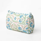 Cactus Flower Meadow & Blue Large Cosmetic Bag - Pomegranate