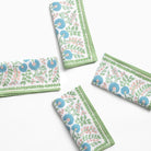 Cactus Flower Meadow & Blue Napkin | Set of 4 - Pomegranate