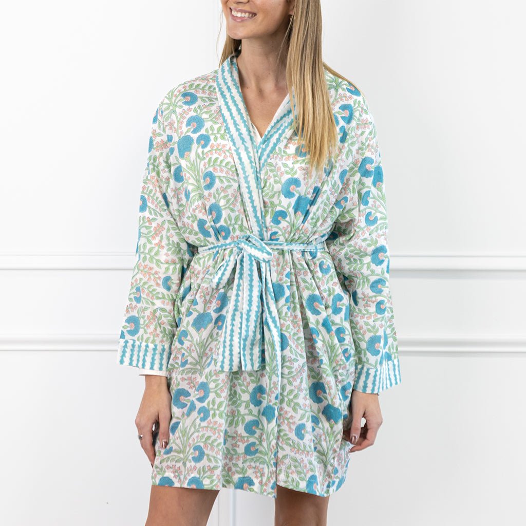Cactus Flower Meadow & Blue Robe - Pomegranate