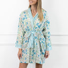 Cactus Flower Meadow & Blue Robe - Pomegranate