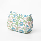 Cactus Flower Meadow & Blue Small Cosmetic Bag - Pomegranate