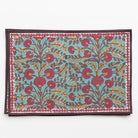 Cactus Flower Teal & Cranberry Placemat | Set of 4 - Pomegranate