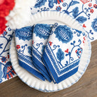 Con Con Red & Blue Napkins | Set of 4 - Pomegranate