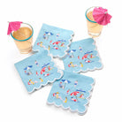 Day at the Beach Cocktail Napkin | Set of 4 - Pomegranate