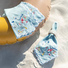 Day at the Beach Napkin | Set of 4 - Pomegranate