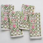 Dove & Cypress Pink and Green Napkins