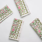 Dove & Cypress Pink and Green Napkins