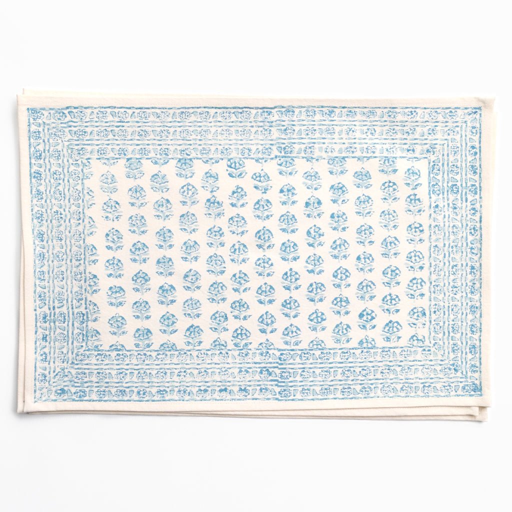 Elise Aqua Placemat | Set of 4 - Pomegranate