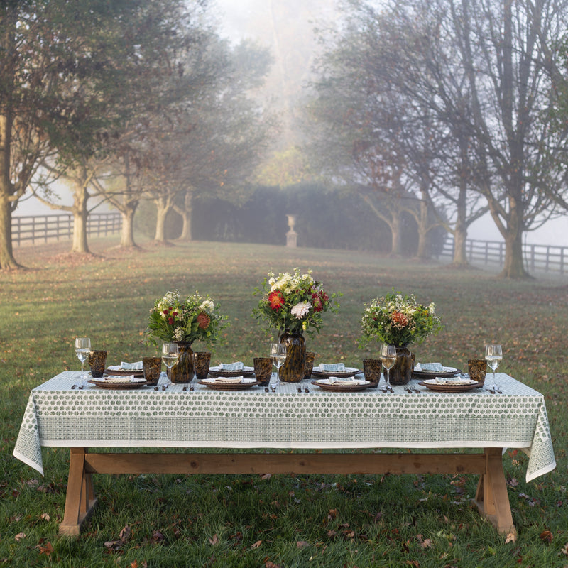 Elise Green Tablecloth — 55x55