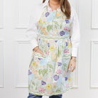 Festive Garden Colorful Hand Block Printed Floral Apron