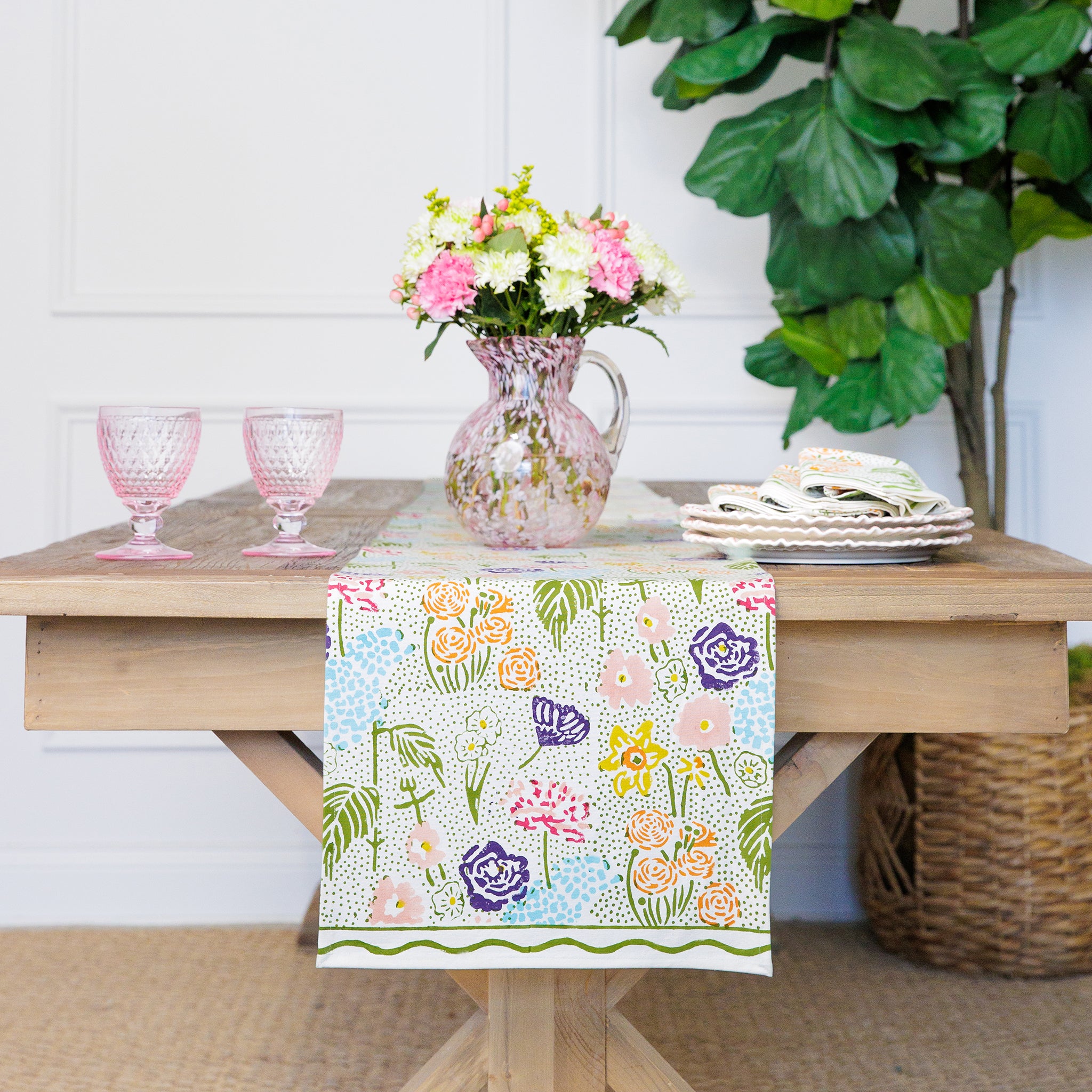 Block Print Table Runners | Saffron Block Print Table Runners | Saffron