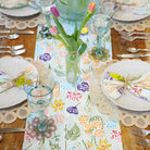 Festive Garden Colorful Hand Block Printed Floral Table Runner