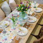 Festive Garden Colorful Hand Block Printed Floral Table Runner & Napkins