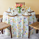 Festive Garden Colorful Hand Block Printed Round Floral Tablecloth