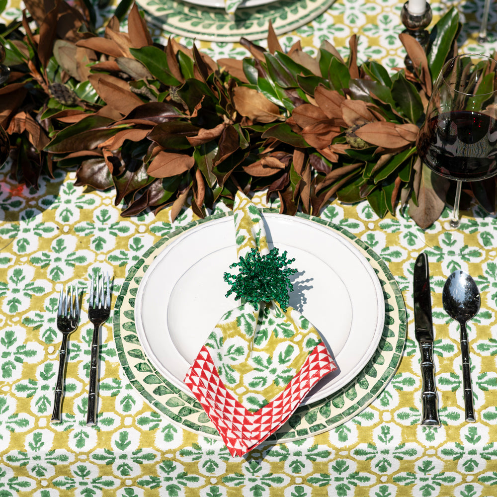 Pomegranate Fleur de Lis Geo Napkin - Thumbnail 3
