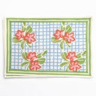 Floral Gingham Placemat | Set of 4 - Pomegranate
