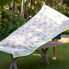 Floral Gingham Tablecloth - Pomegranate