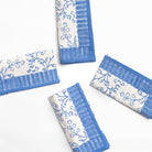 Floral & Berries Blue & White Napkin | Set of 4 - Pomegranate