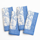 Floral & Berries Blue & White Napkin | Set of 4 - Pomegranate