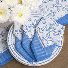 Floral & Berries Blue & White Napkin | Set of 4 - Pomegranate