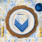 Floral & Berries Blue & Yellow Napkin | Set of 4 - Pomegranate