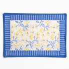 Floral & Berries Blue & Yellow Placemat | Set of 4 - Pomegranate