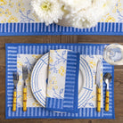 Floral & Berries Blue & Yellow Placemat | Set of 4 - Pomegranate