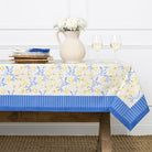 Floral & Berries Blue & Yellow Tablecloth - Pomegranate